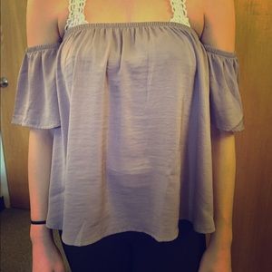 Lavender off the shoulder top